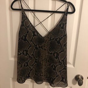 Zara snakeskin print tank top
